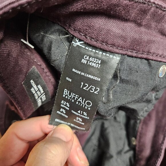 Buffalo David Bitton Hanna High Rise Soft Stretch Skinny Pants Dark Raisin 12/32 - Picture 5 of 10